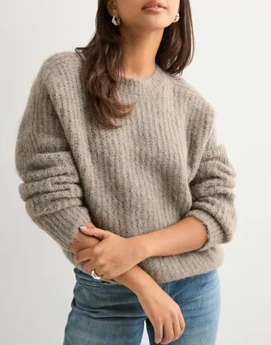 Pieces - Beige - Pccleo Ls O-Neck Chunky Knit Noos B 