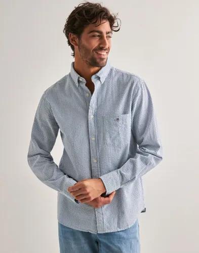 1682 Reg Seersucker Stripe Shirt Randiga skjortor Rutigt/Randigt 