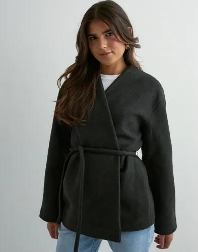 Only - Grå - Onlfox-Trillion Short Belt Jacket P 
