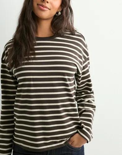 Only - Rutigt/Randigt - Onlnew Soph Life L/S O-Neck Top Box 