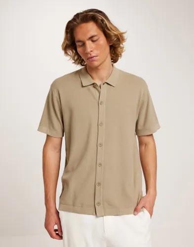 Jack & Jones Jorfaro Sodra Knit Ss Polo Kortärmade skjortor Beige 
