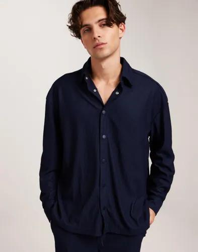 Only & Sons Onskari Plizze Ls Rlx Overshirt Overshirts Blå 