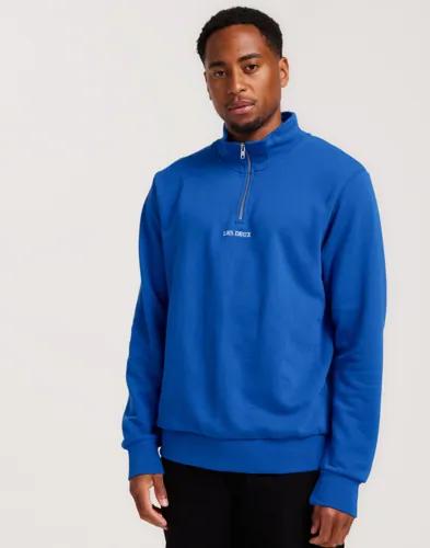 Les Deux Dexter Half-Zip Sweatshirt Half zip Blå 