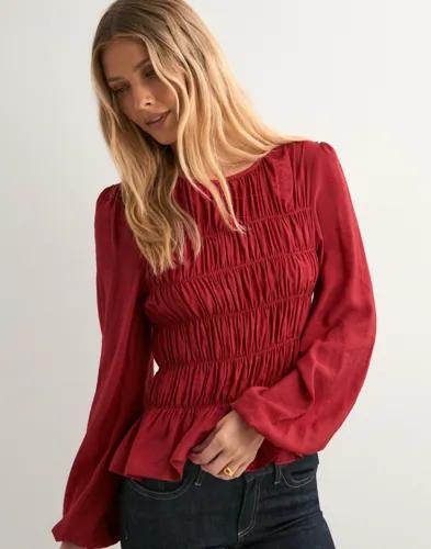 Nelly - Röd - My Best Smock Blouse 