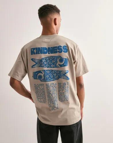 Woodbird WBBaine Kind Tee T-shirts med tryck Beige