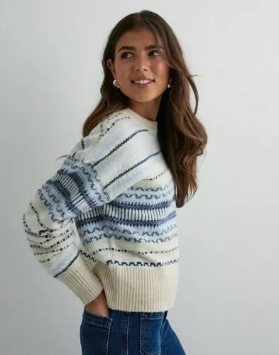 Only - Blå - Onlarianne L/S Pullover Knt Noos 