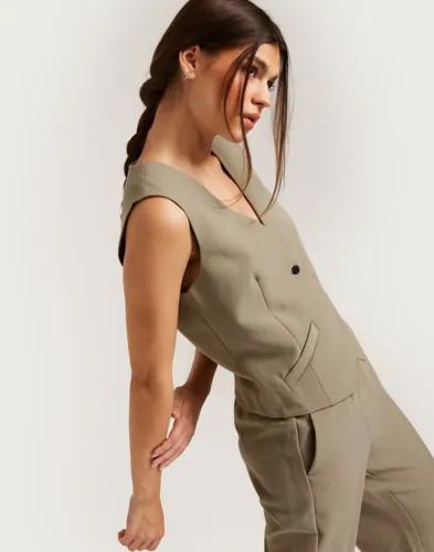 Only - Beige - Onlmilian S/L Fitted Vest Cc Tlr 