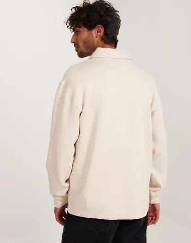 Selected Men Slhrelax-Emanuel Soft Polo Zip Swea Half zip Beige 