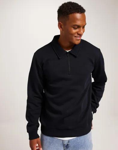 Only & Sons Onsceres 1/4 Zip Sweat Polo Half zip Svart 