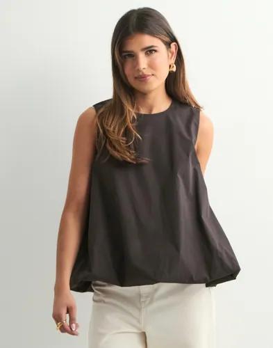 Only - Brun - Onlpiella S/L Baloon Top Wvn 
