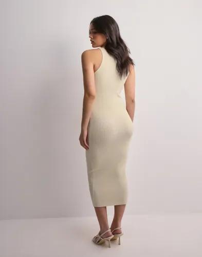 Vero Moda - Beige - Vmjuniper Sl O-Neck 7/8 Knit Dress 