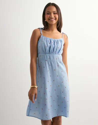 Vero Moda - Blå - Vmodette Sl Short Dress Wvn Ga