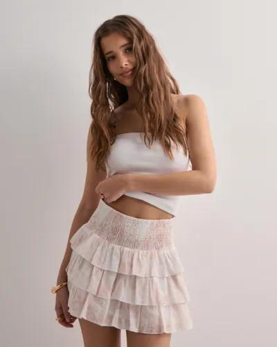 Nelly - Blommig - Frill Skirt 