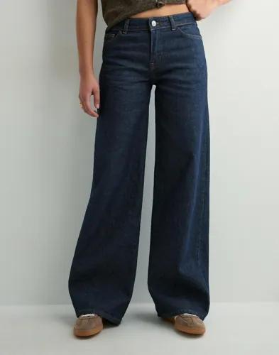 Pieces - Blå - Pcselma Lw Wide Jeans Rinse Noos Bc 