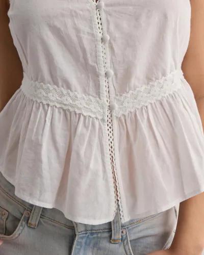 Nelly - Vit - Effortless Lace Top 