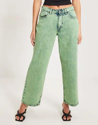 Only - Grön - Onlcity Regular Loose Baggy Dnm Mae 