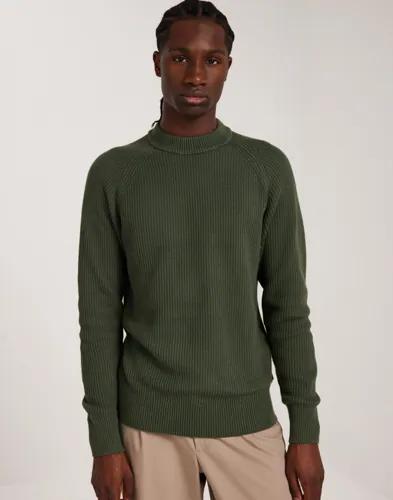 Casual Friday CFKRISTIAN raglan rib crew neck knit Stickade tröjor Grön 