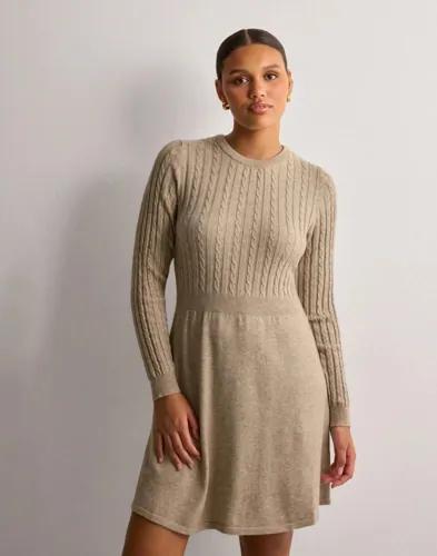 Only - Beige - Onlfia Ls Cable Dress Knt Noos 