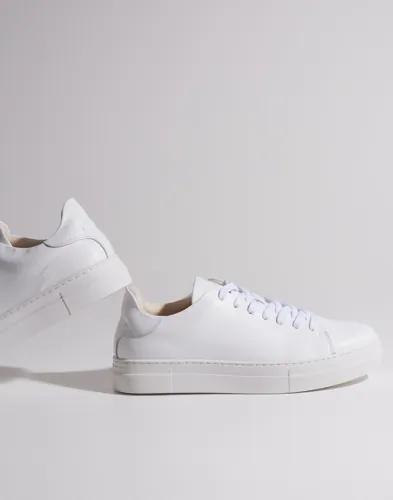 Selected Men Slhdavid Chunky Leather Sneaker Noo Låga sneakers Vit 