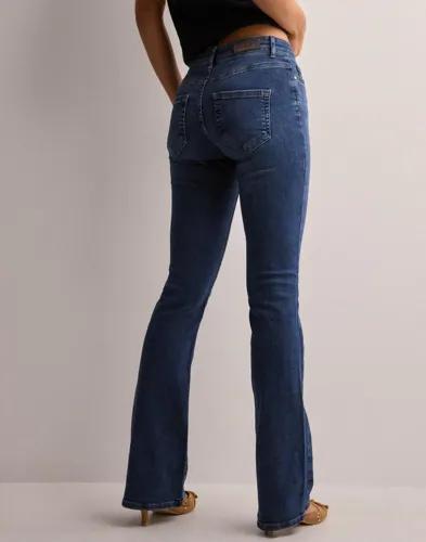 Only - Blå - Onlblush Mid Flared Dnm TAI021 Noos 