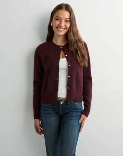 Vero Moda - Röd - Vmkacy Ls O-Neck Cardigan 