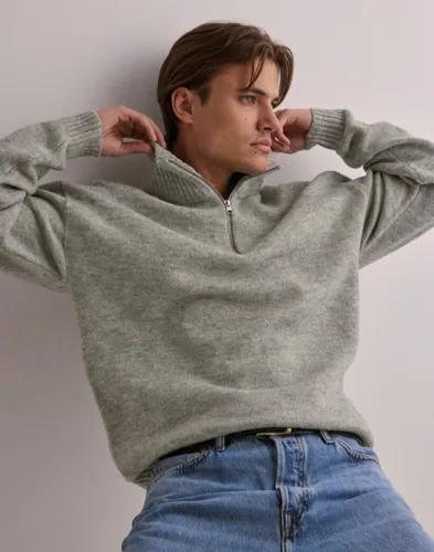 Jack & Jones Jorollie Knit Half Zip Sn Stickade tröjor Grå