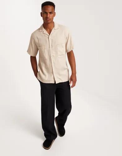 Jack & Jones Jprcccairo Linen Resort Shirt S/S Kortärmade skjortor Beige 
