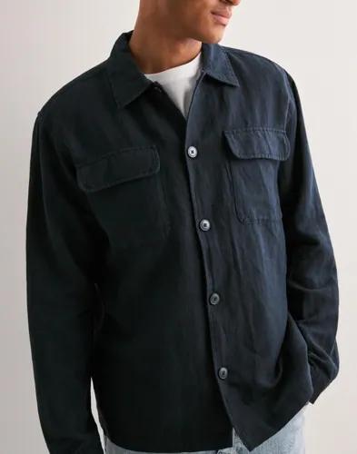Selected Men Slh-Leroy Sun Overshirt Ls Noos Overshirts Blå 
