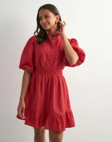 Vero Moda - Röd - Vmclover 2/4 High Neck Short Dress 