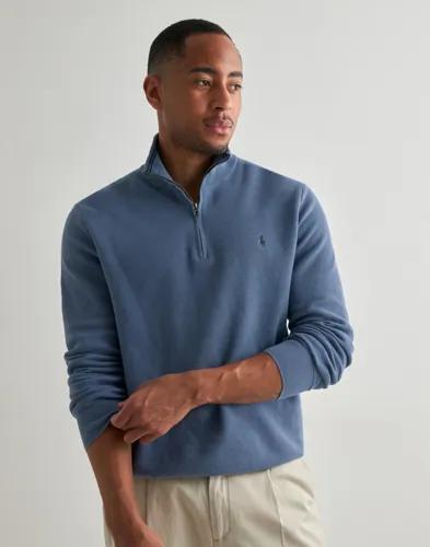 Polo Ralph Lauren Mesh-Knit Cotton Quarter-Zip Sweater Half zip Blå 