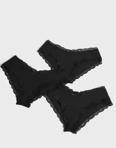 Pieces - Svart - Pcnola Low Cut Hipster 3-Pack Noos 