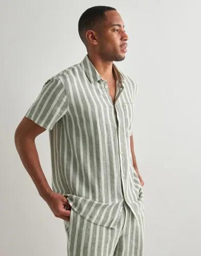 Solid Sdfried Linneskjortor Grön 