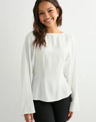 Nelly - Vit - Volume Sleeve Blouse 