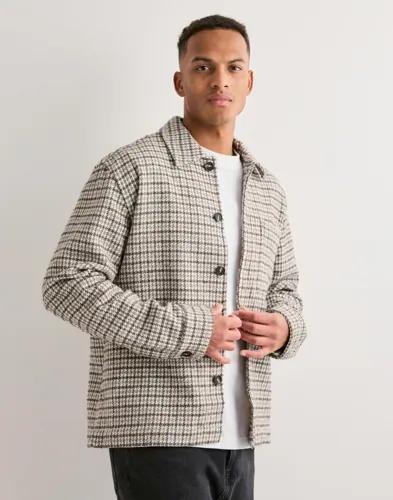 Selected Men Slhregari Wool Blend Nf Undyed Over Overshirts Beige 