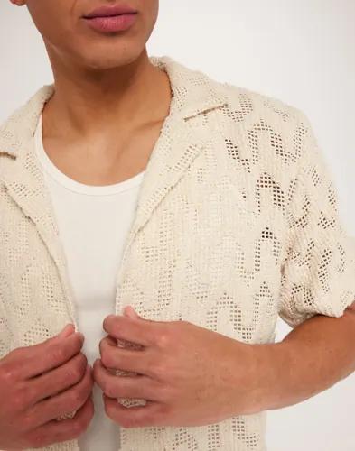OAS Cuba Crochet Shirt Kortärmade skjortor Beige 