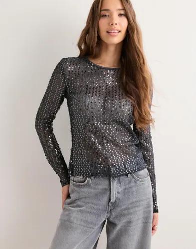 Pieces - Grå - Pcmacey Ls Top Jrs 