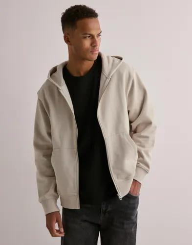 Jack & Jones Jjeurban Edge Sweat Zip Hood Noos Hoodies Beige 