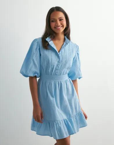 Vero Moda - Blå - Vmclover 2/4 High Neck Short Dress 