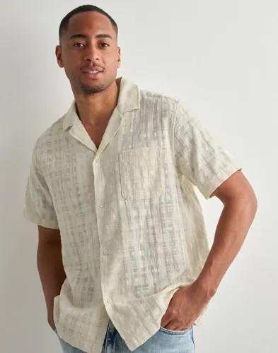 Les Deux Lesley Slub SS Shirt 2.0 Kortärmade skjortor Vit 