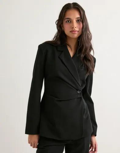 Vero Moda - Svart - Vmvela Ls Wrap Blazer 