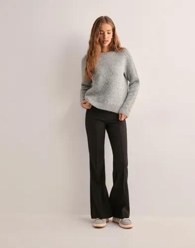 Only - Grå - Onlalba L/S Glitter O-Neck Cc Knt 