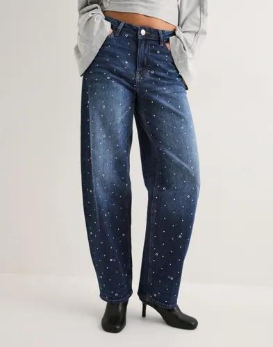 Pieces - Blå - Pcmerle Mw Barrel Jeans D2D Fsy Pp 