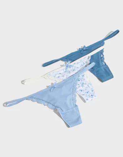 Nelly - Blommig - Adore Me Thong 3-Pack 