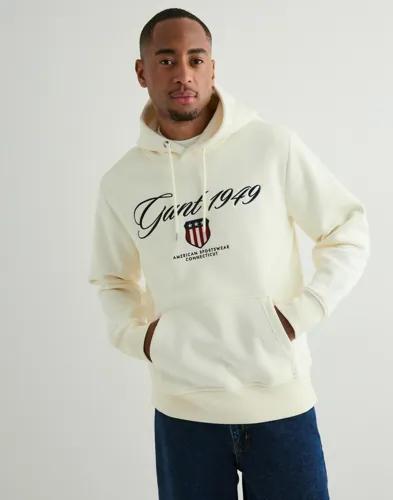Gant Graphic Hoodie Hoodies Beige