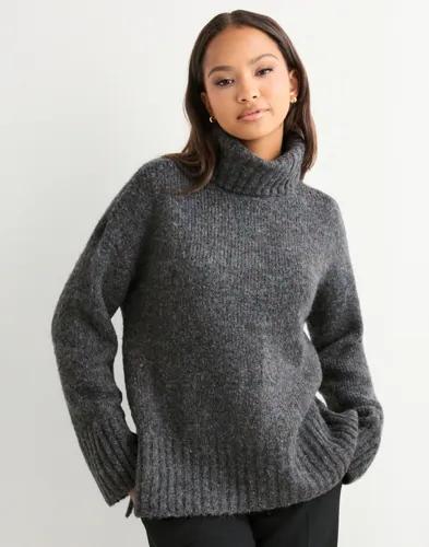 Vero Moda - Grå - Vmingrid Ls Roll Neck Pullover Boo 
