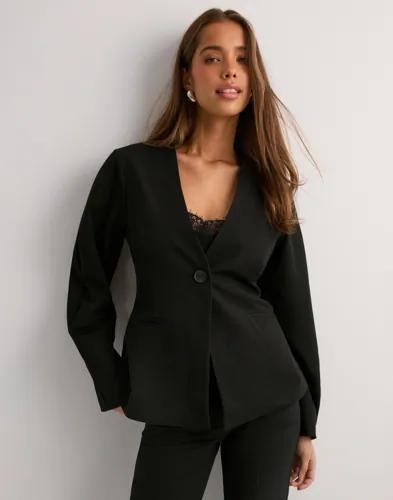 Pieces - Svart - Pckamil Ls Fitted Blazer Noos Bc 