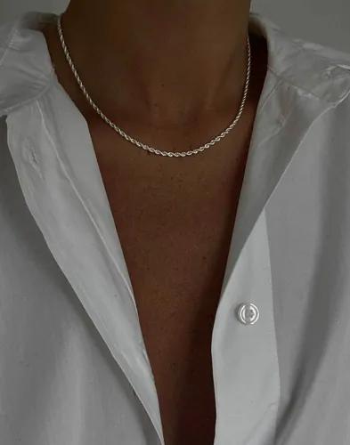 Muli Collection - Silver - Thin Rope Chain Necklace 