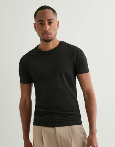 Jack & Jones Jormuscle Plain Tee Ss Crew 2PK Mp Kortärmade t-shirts Svart