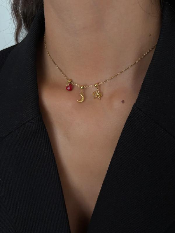 Muli Collection - Guld - Half Moon Charm