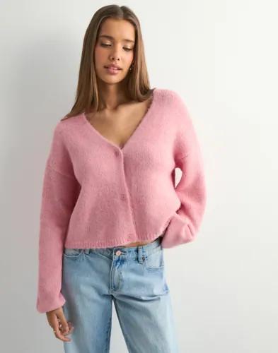 Pieces - Rosa - Pcandrea Ls V-Neck Knit Cardigan Kc 